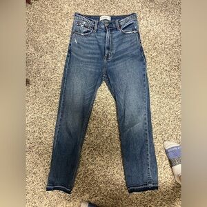 Abercrombie ultra high-rise ankle straight jeans